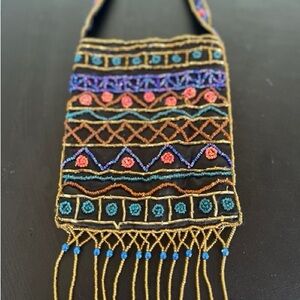 Bloomingdale's Multicolor Beaded Crossbody Bag